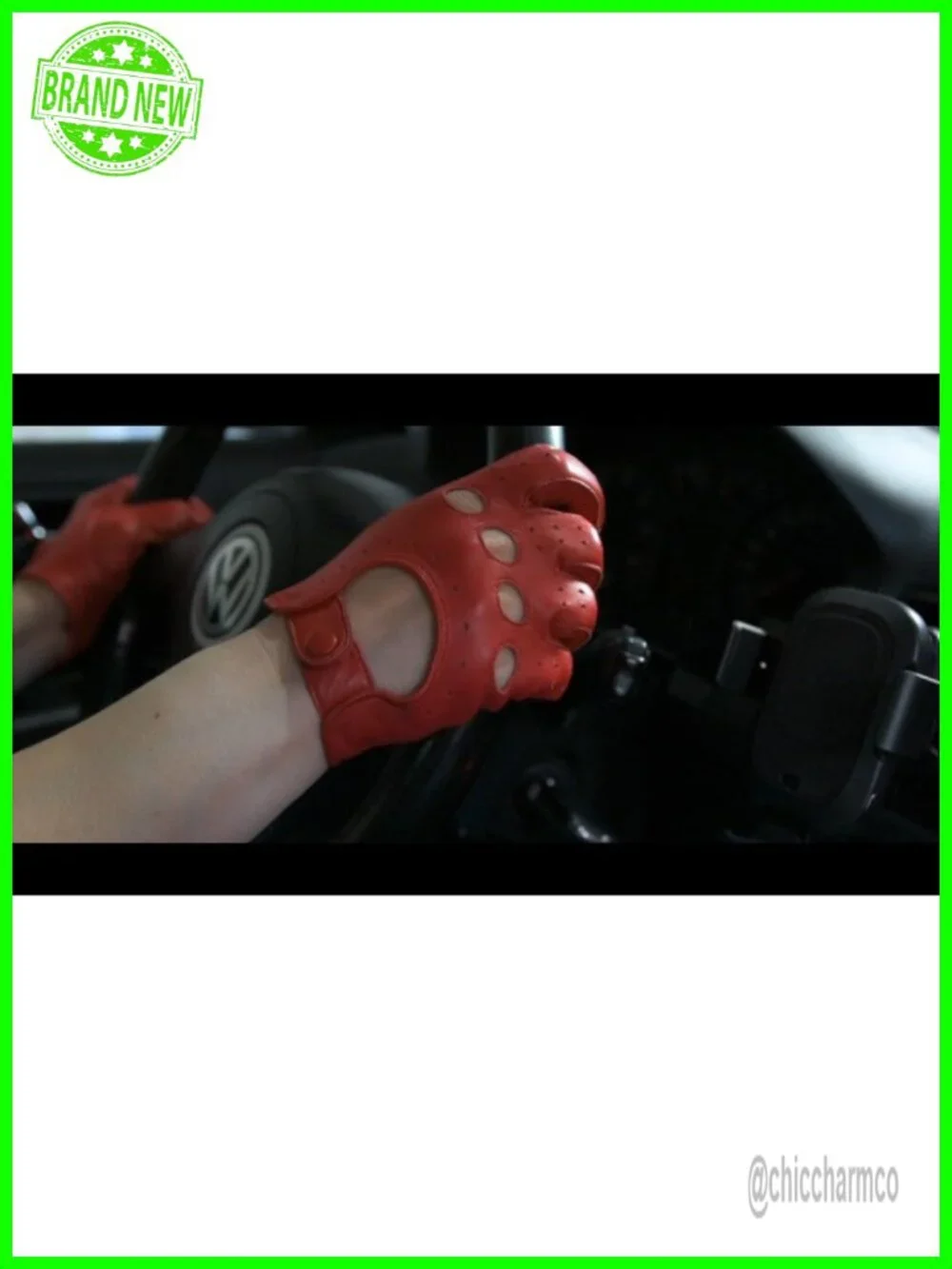 Lambskin Leather Unlined Driving Gloves with Touchscreen
